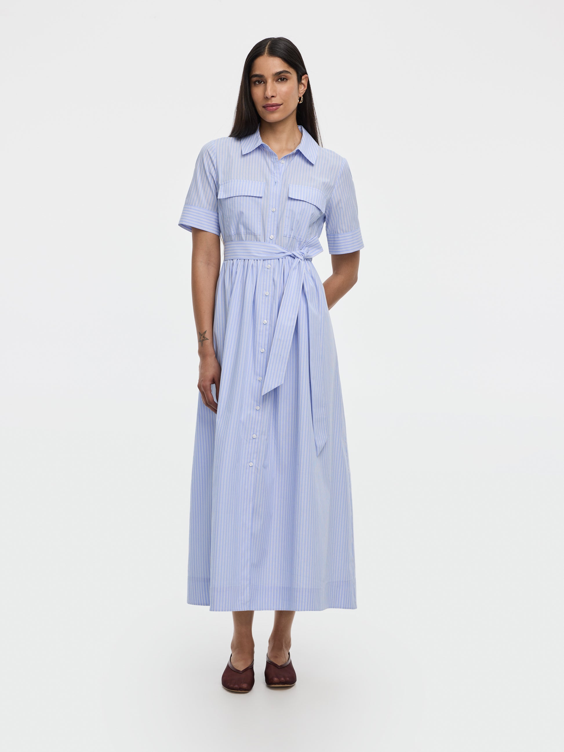 shirt dress with a belt Women's Midi Shirt Dress with Sash Belt – Reitmans