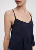 Cropped V-Neck Peplum Cami
