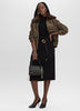 Short-Sleeve Mock-Neck Midi Sweater Dress