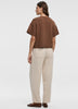 Short-Sleeve Crew-Neck Loose Sweater