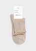 Cotton Anklet Socks with Ruffled Hems