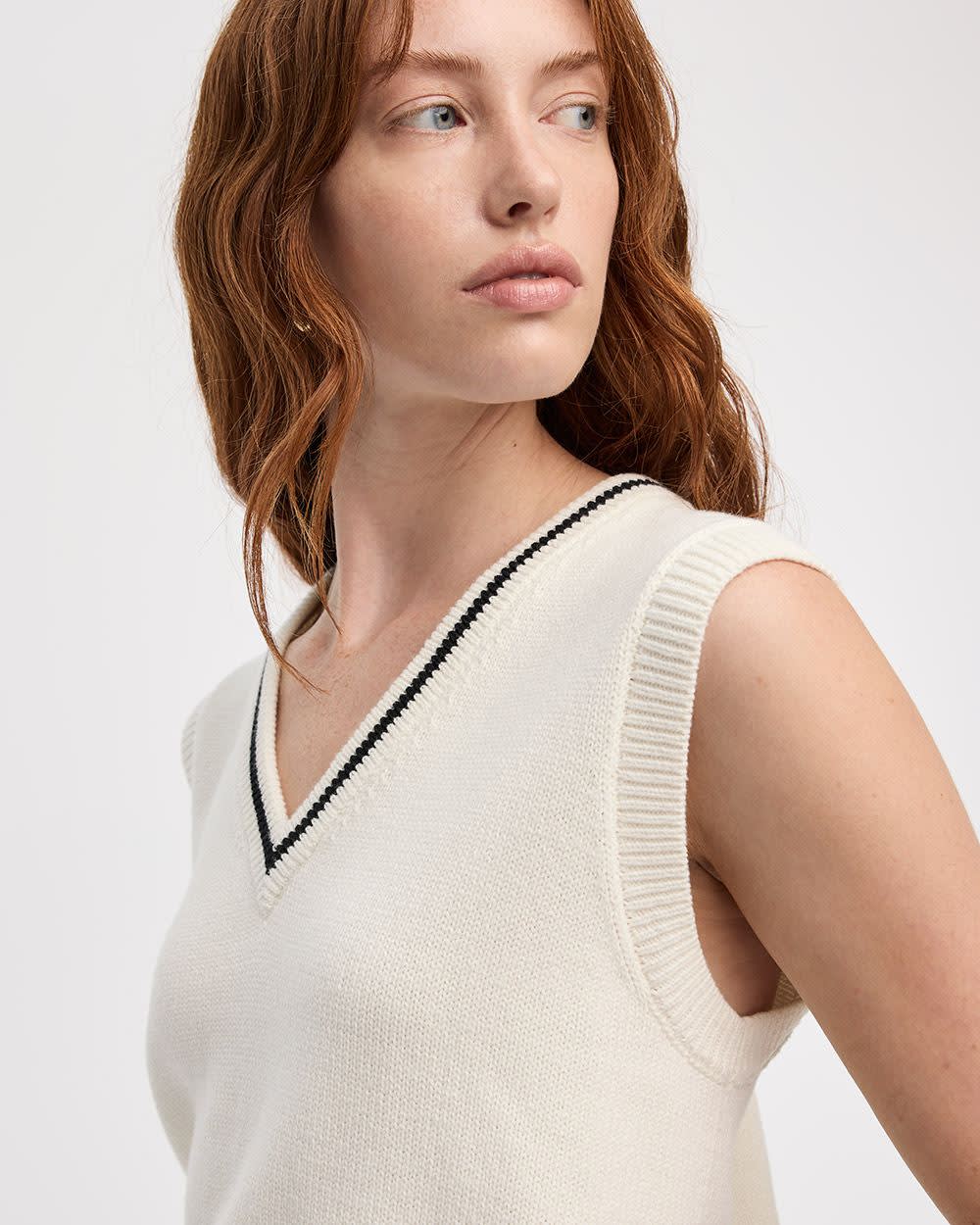 V-Neck Knit Vest