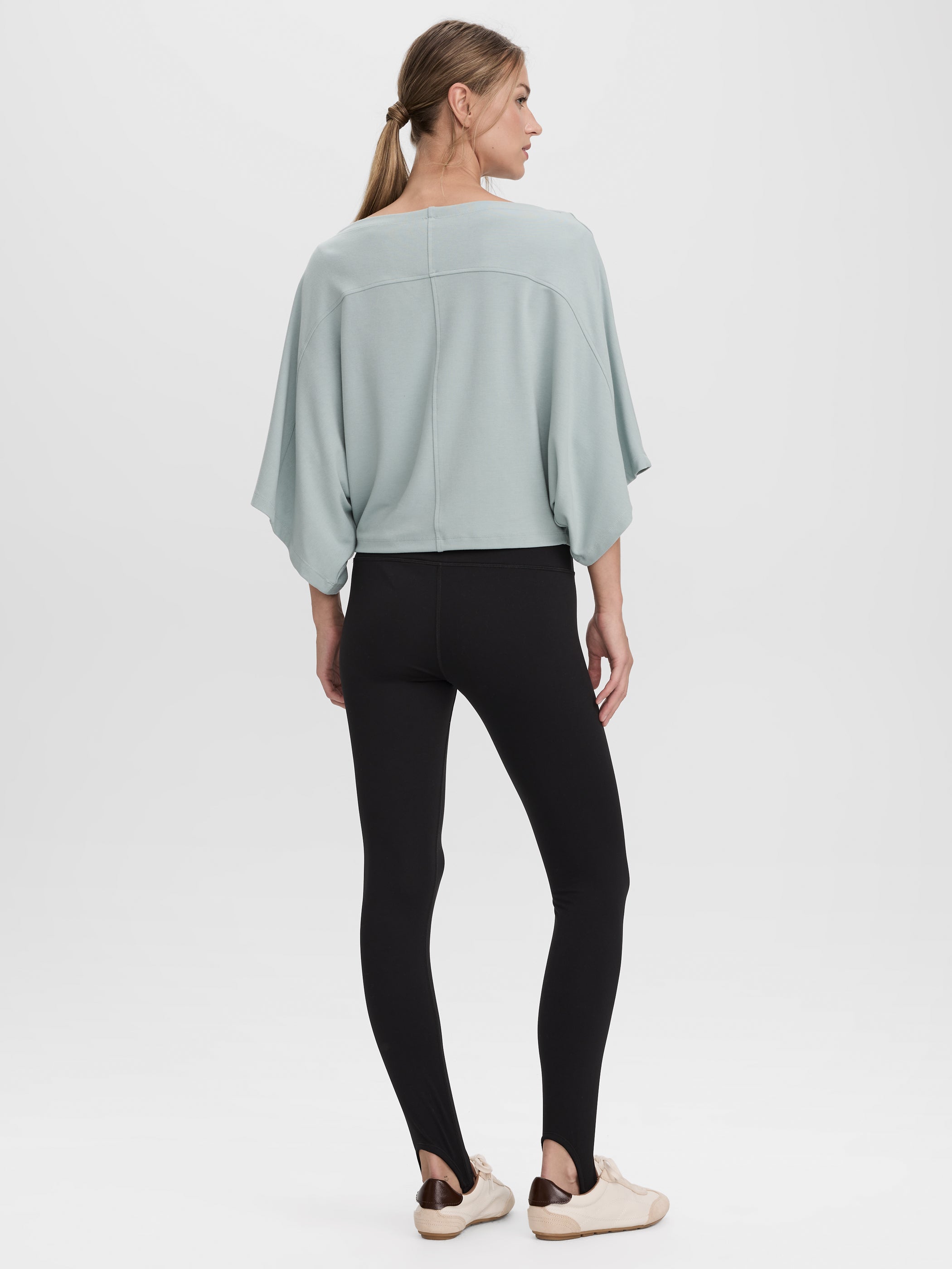 Dolman-Sleeve Boat-Neck Top
