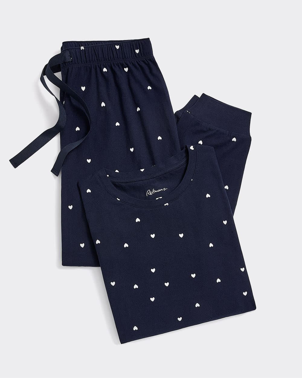 Ensemble pyjama en coton à manches longues et jogger