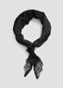 Satin Triangle Scarf with Lace Trim