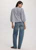 Blouse rayée à manches 3/4 