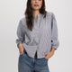 Blouse rayée à manches 3/4 