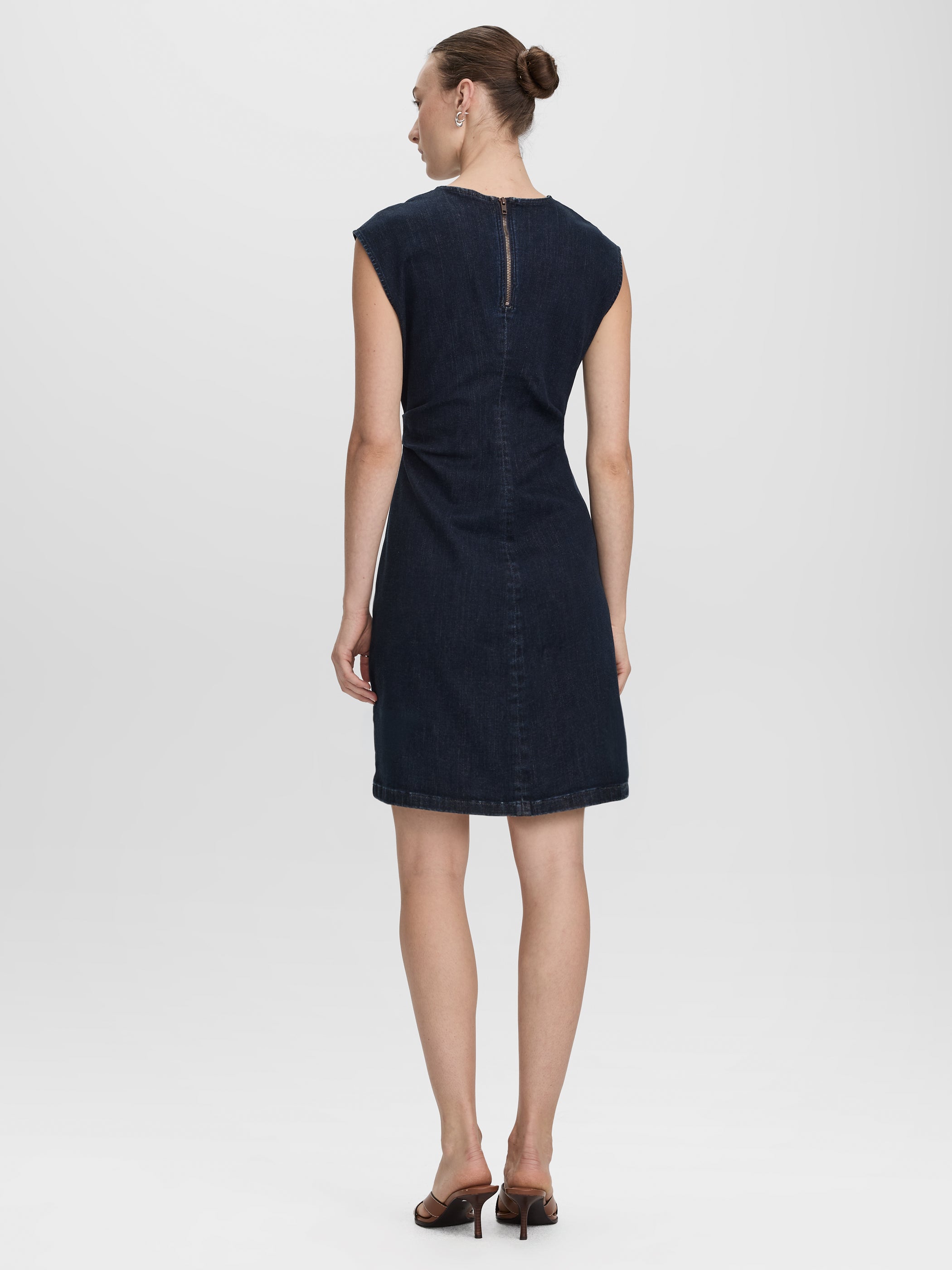 Sleeveless Mini Denim Dress