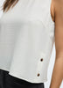 Sleeveless Blouse with Buttons at Sides