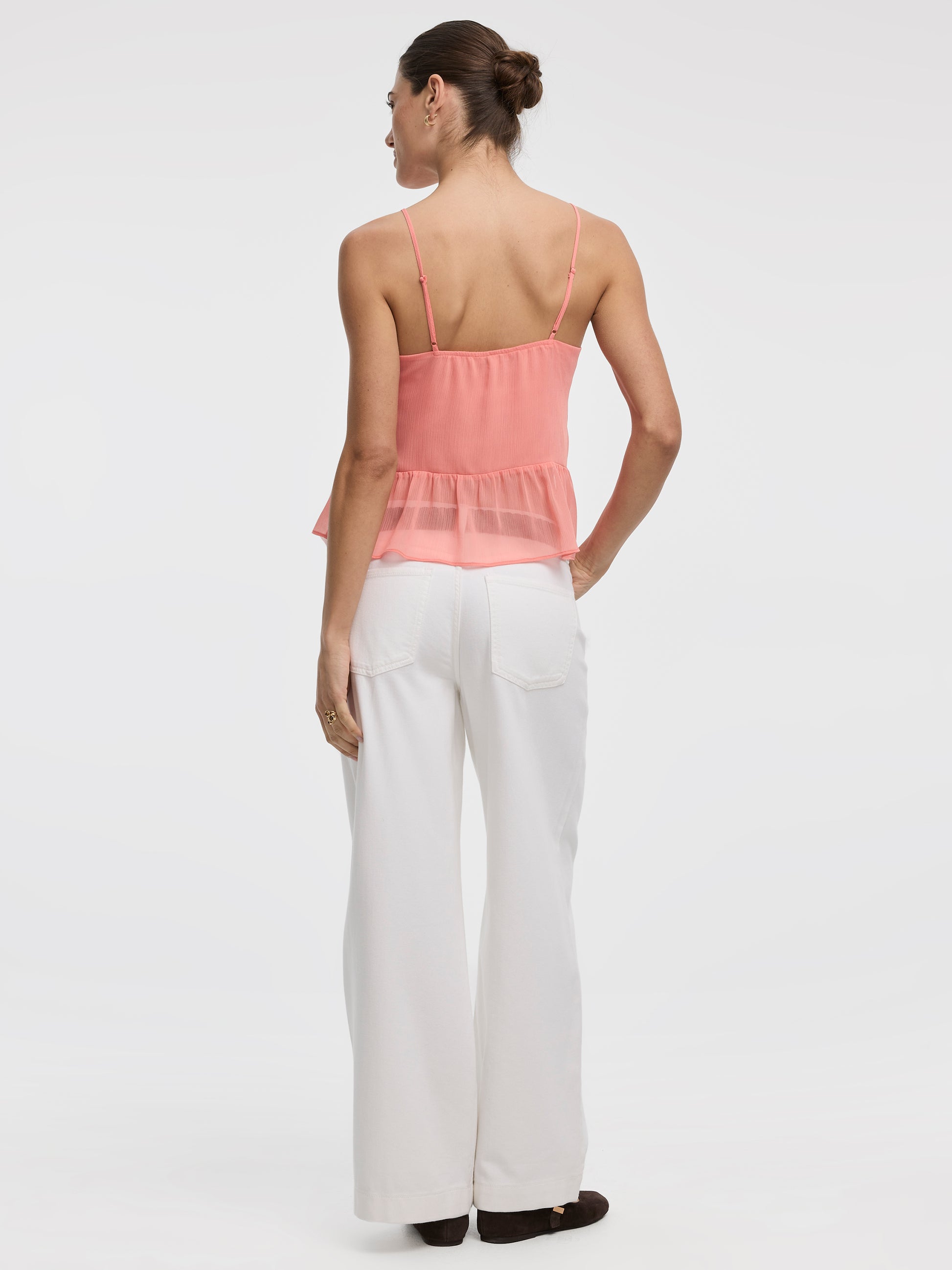 V-Neck Tank with Ruffles