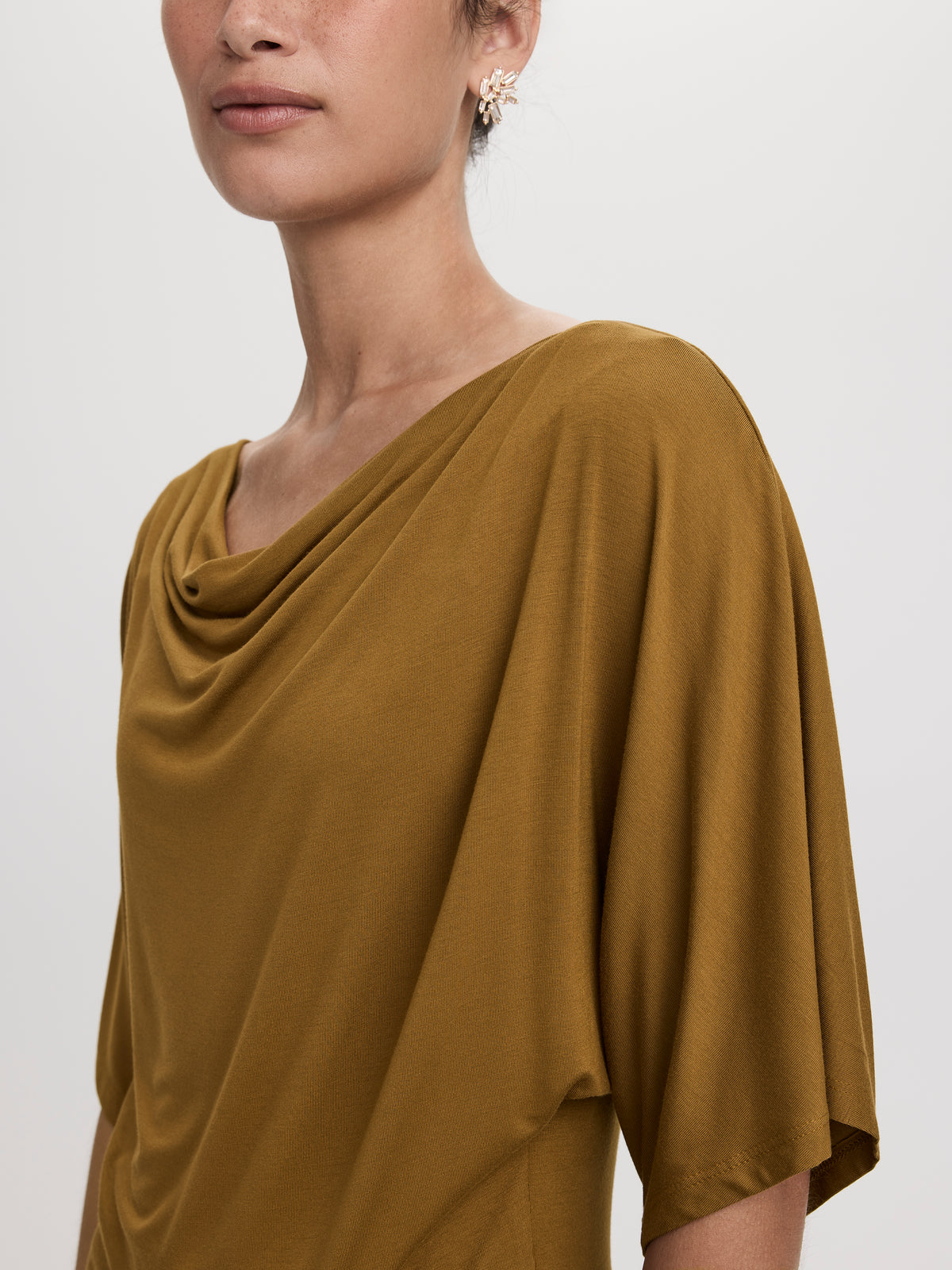 Short-Sleeve Boat-Neck Top
