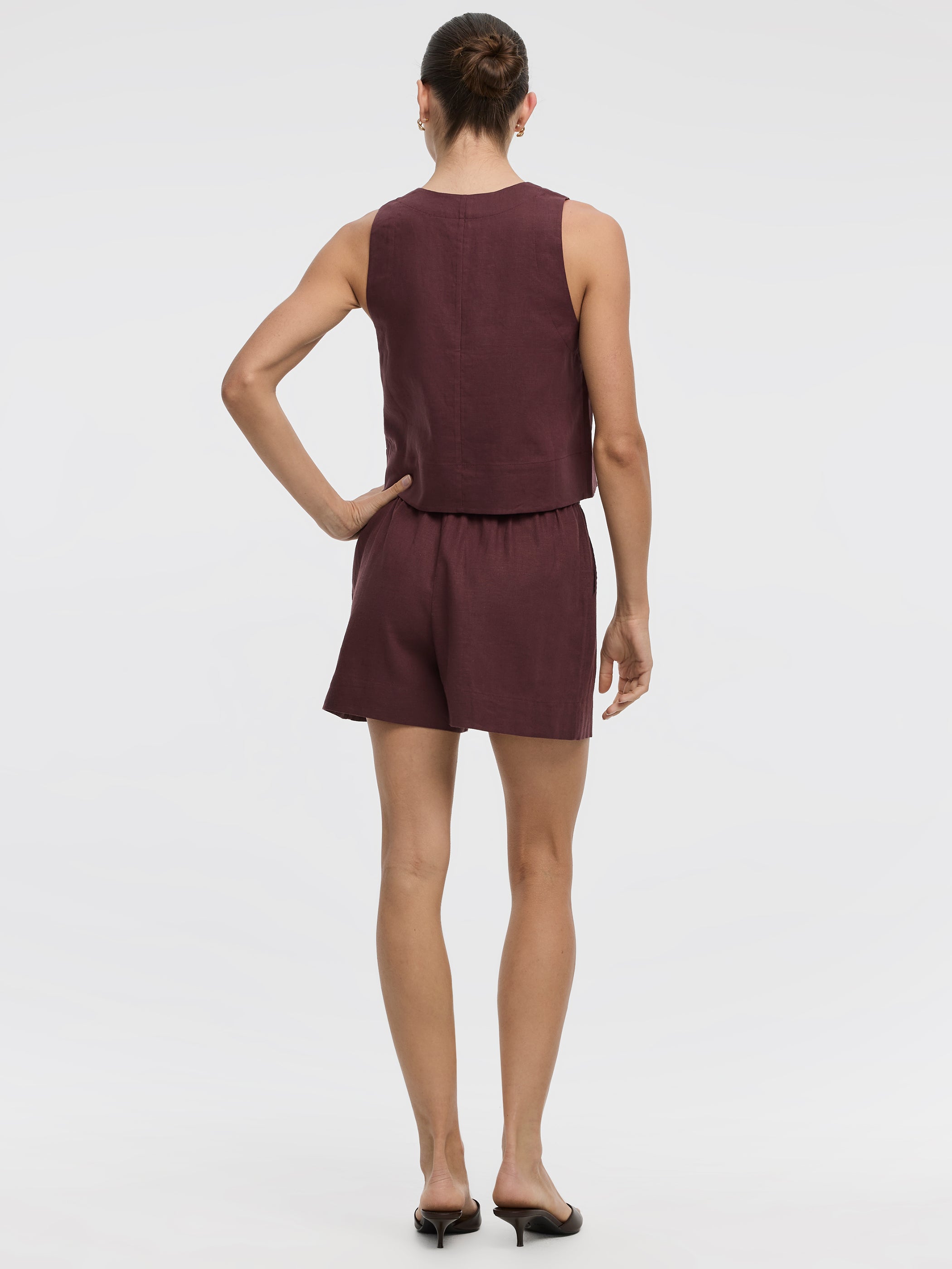 Linen-Blend Vest