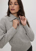 Long-Sleeve Half-Zip Mock-Neck Sweater