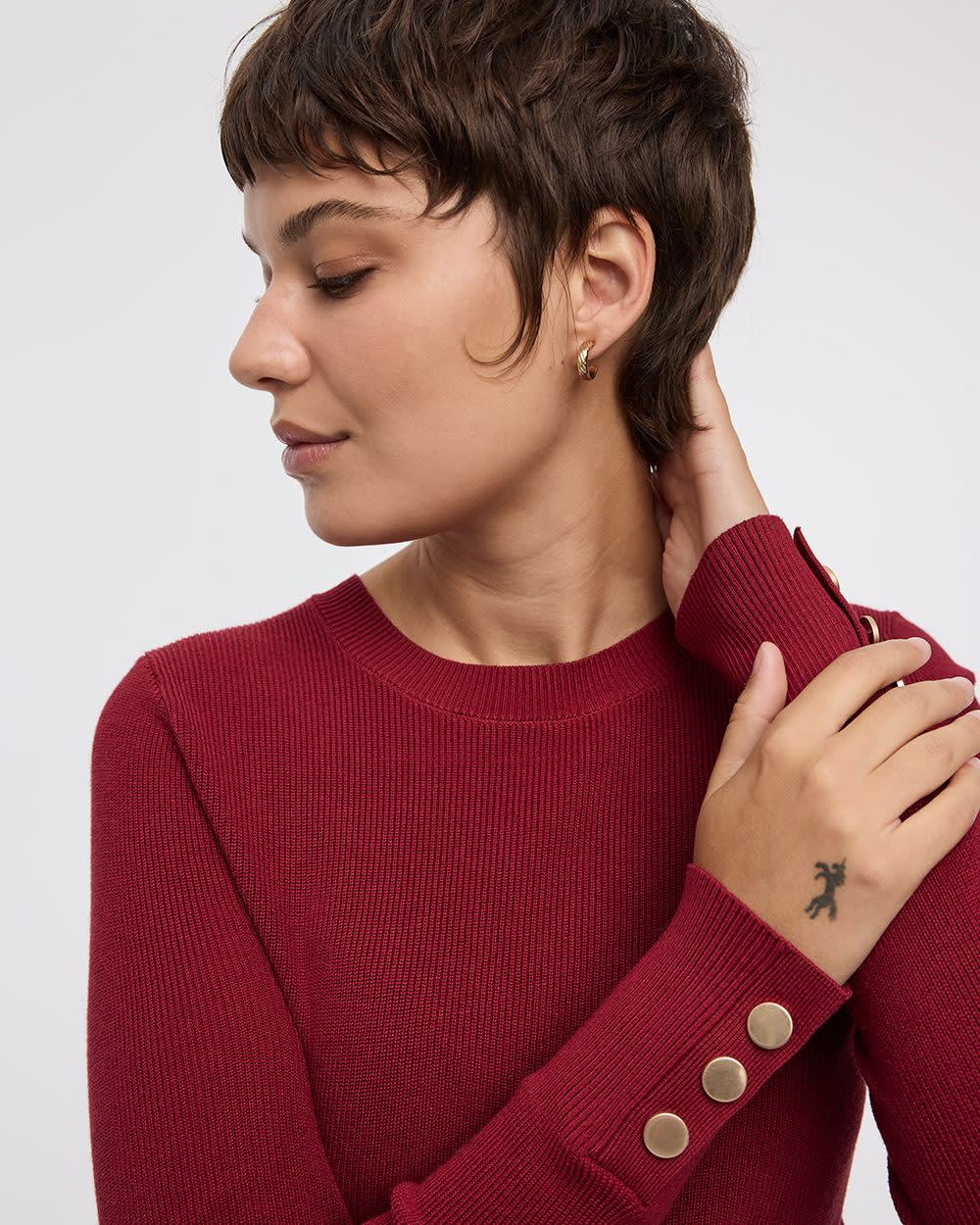 Pull à col rond à manches longues