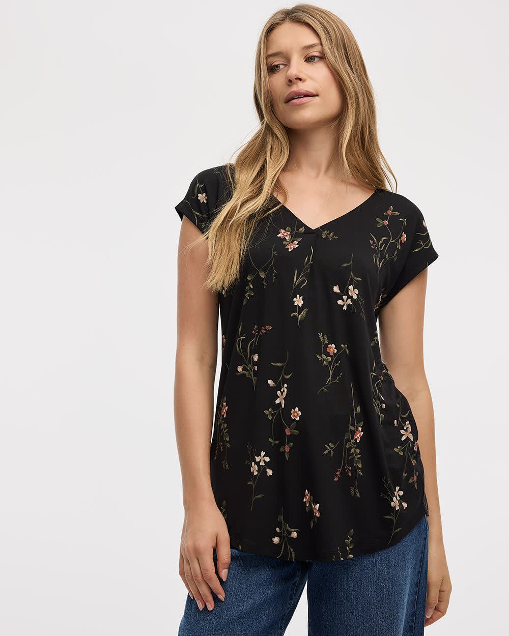 Extended-Sleeve V-Neck Tunic