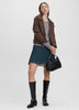Pleated Chiffon Mini-Skirt