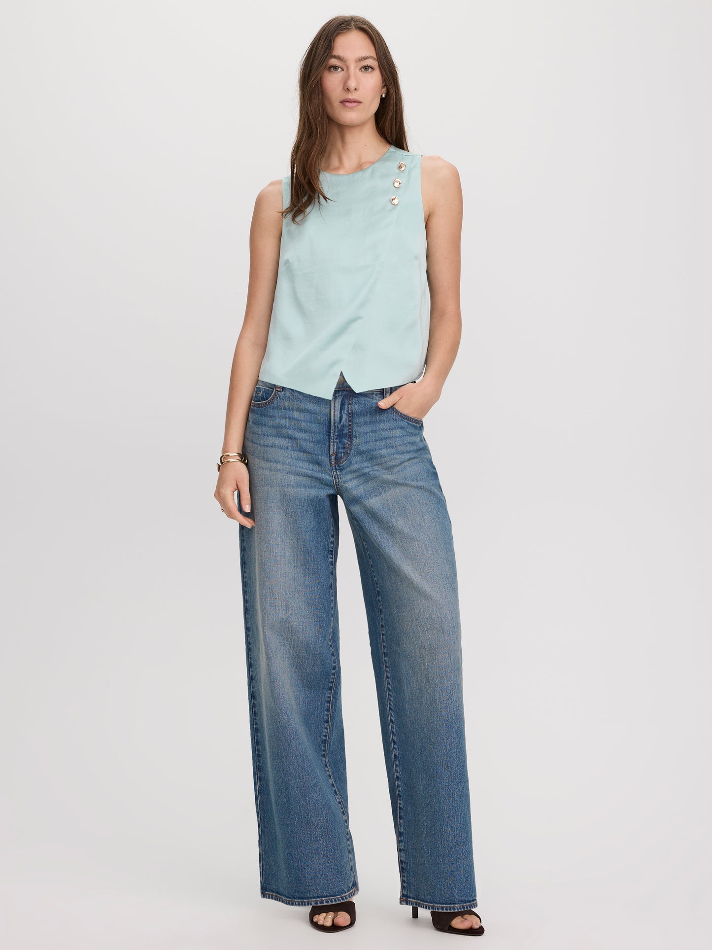 Sleeveless Wrap Top