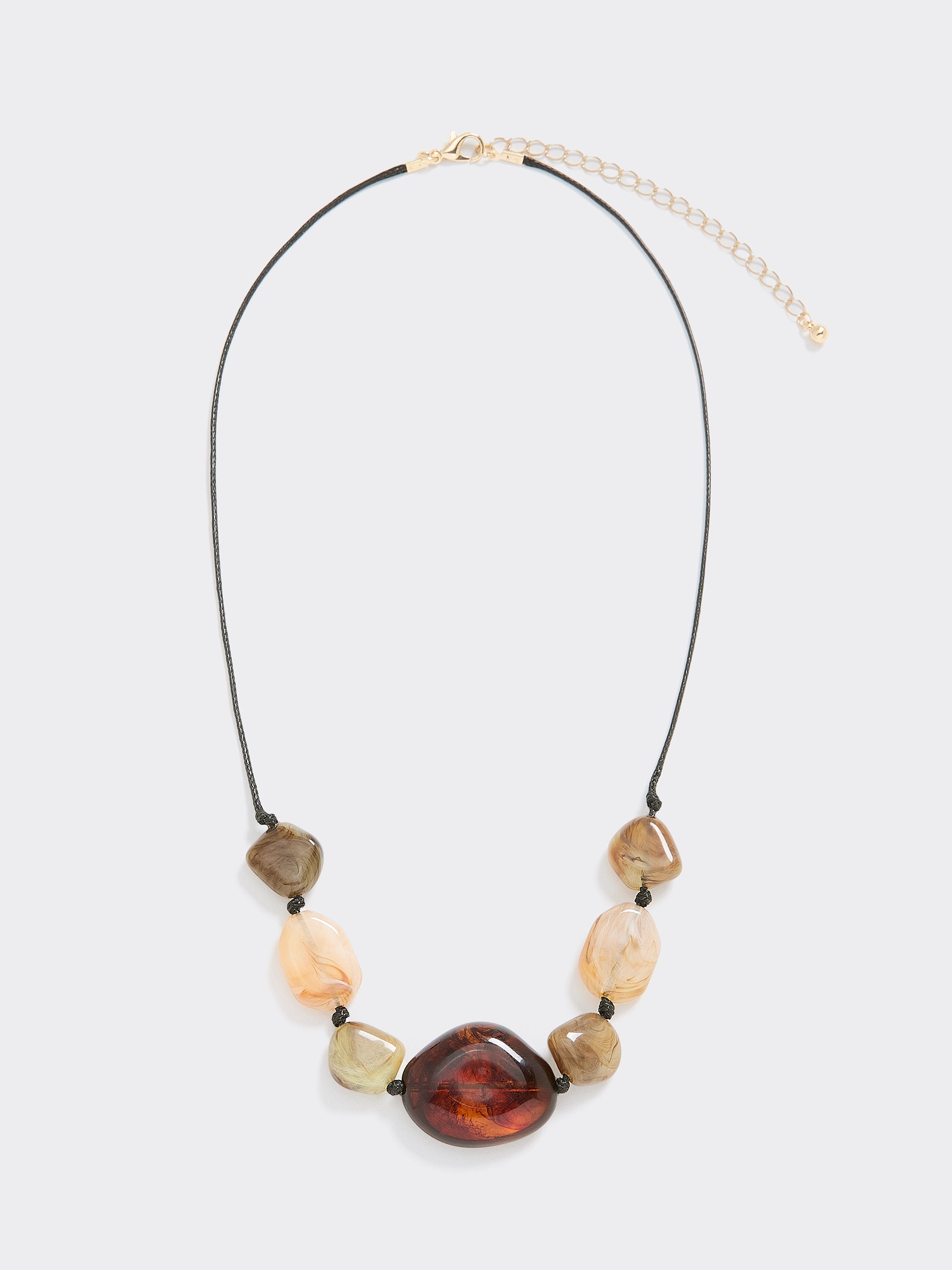 Short Necklace with Resin Stones