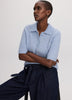 Short-Sleeve Polo Sweater