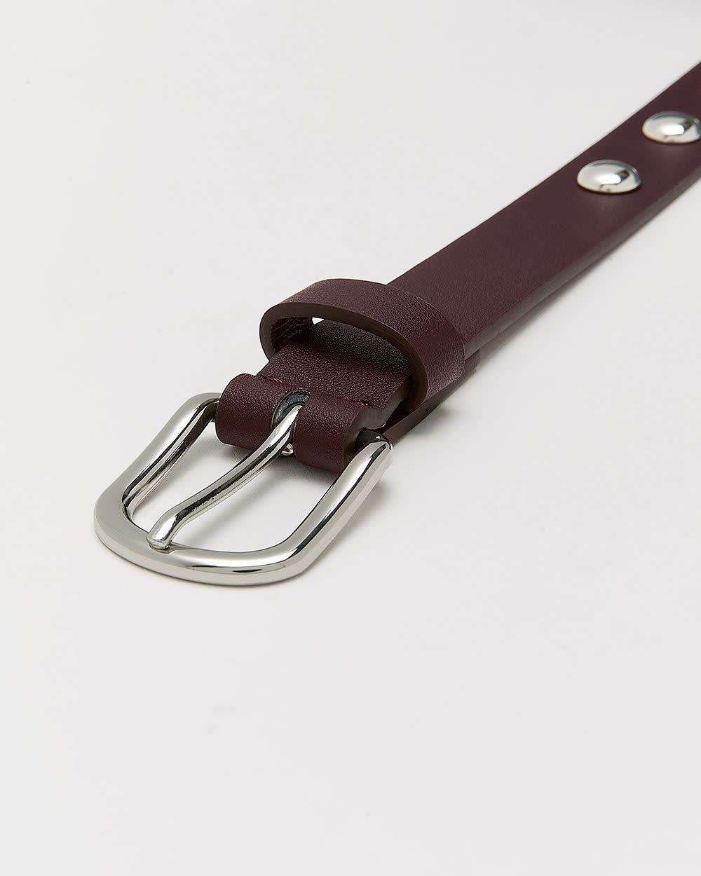 Faux Leather Belt with Studs