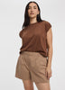 Fine Twill Pleated Shorts