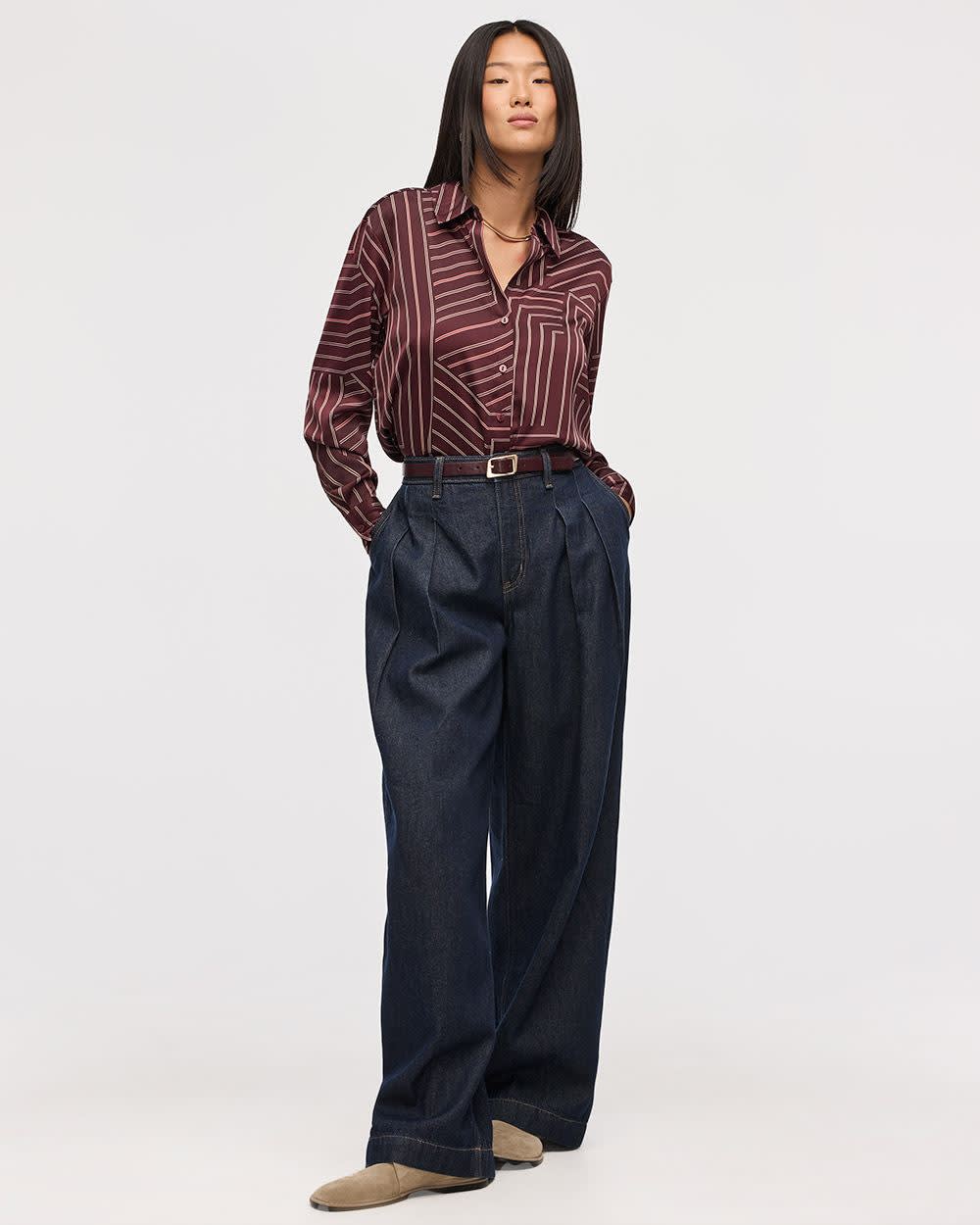 Satin Long-Sleeve Shirt