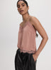 V-Neck Cami with Lace Trim