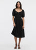 Milkmaid Midi Dress with Bubble Sleeves