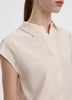 Extended-Sleeve Buttoned-Down Blouse
