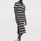Robe polo rayée à manches courtes - Hyba