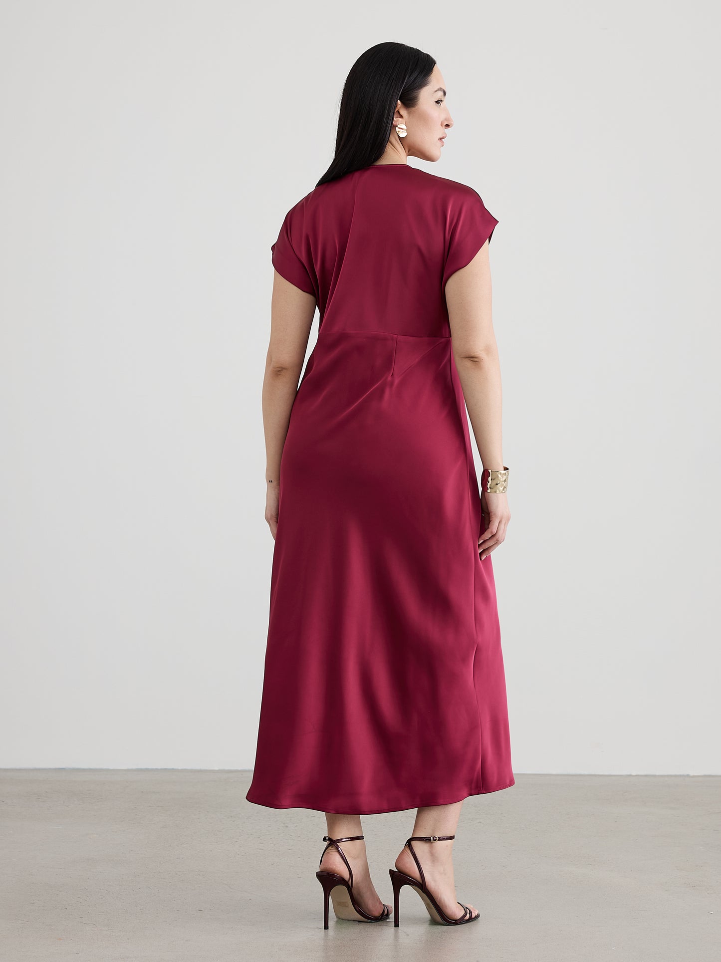 V-Neck Empire Maxi Dress