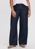 Wide-Leg Mid-Rise Denim Trousers - Curvy Fit