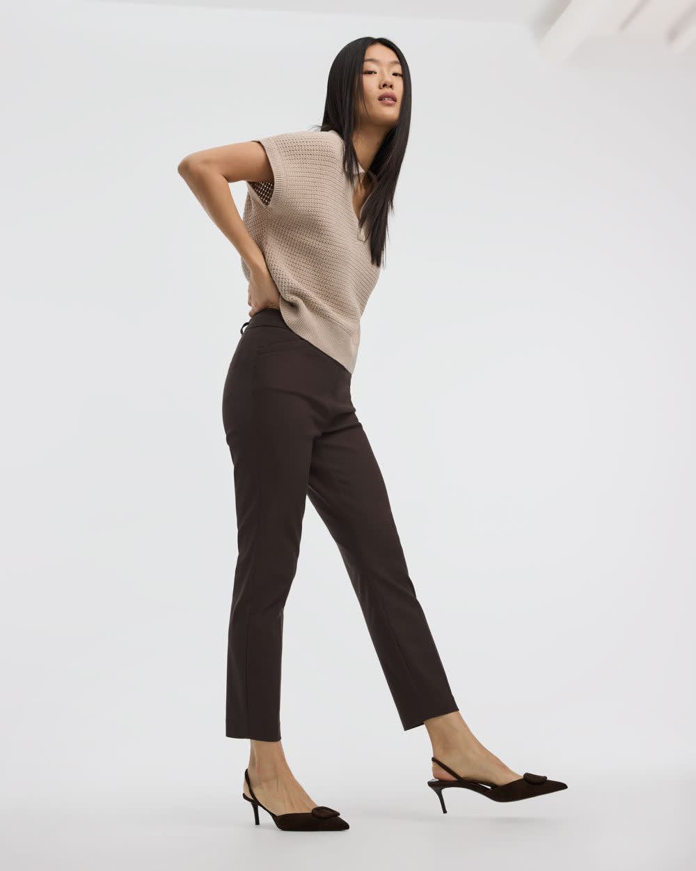 Slim-Leg High-Rise Ankle Pant - The Iconic (R)