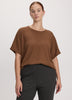 Short-Sleeve Crew-Neck T-Shirt with Pointelle Stitches
