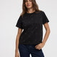 Short-Sleeve Crew-Neck Tee with Rhinestones
