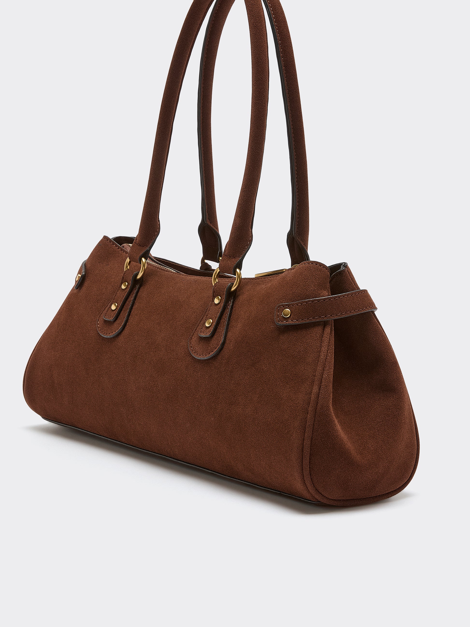 Bowler Satchel Bag with Lock Charm