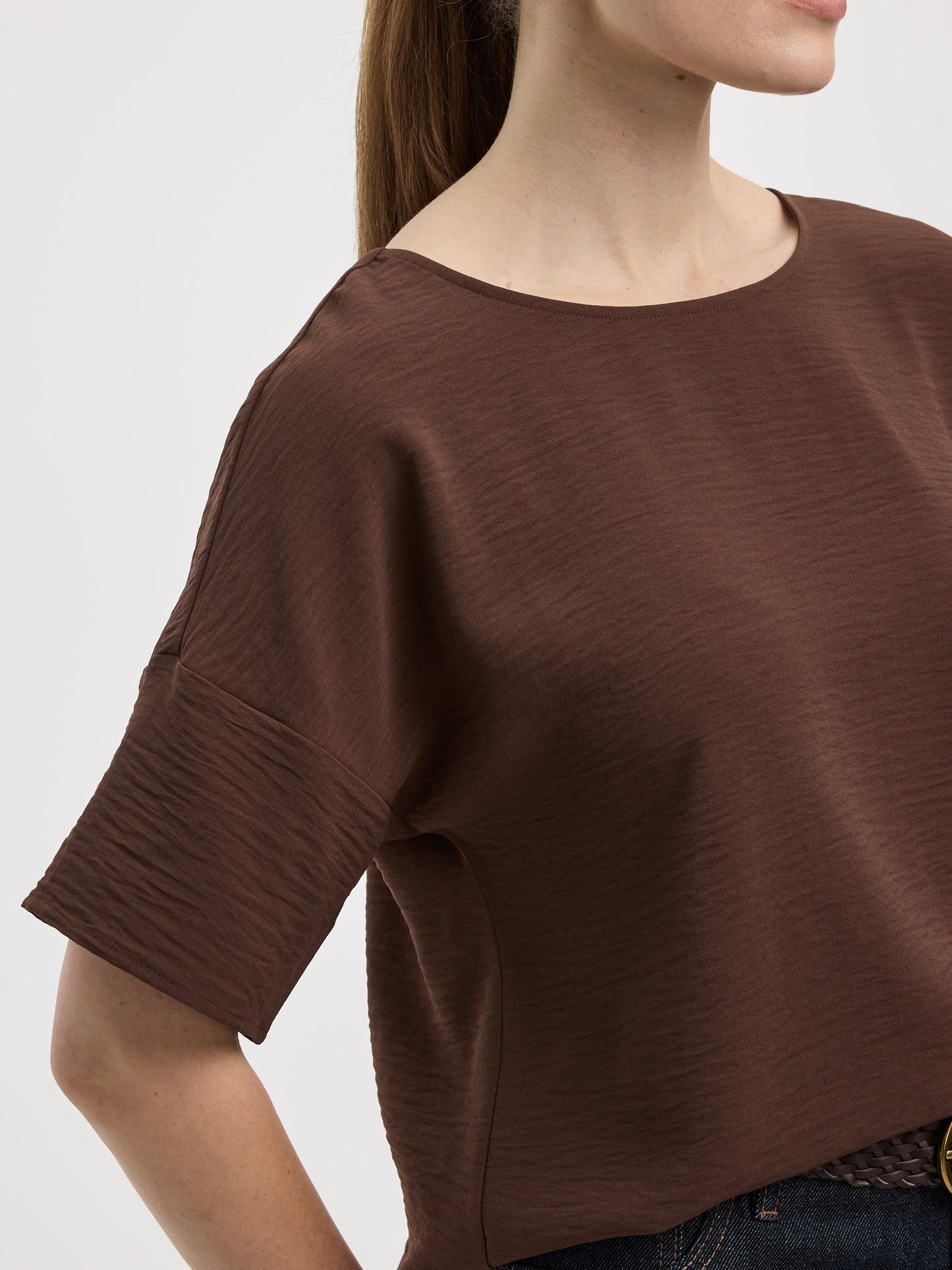 Crew-Neck T-Shirt Blouse