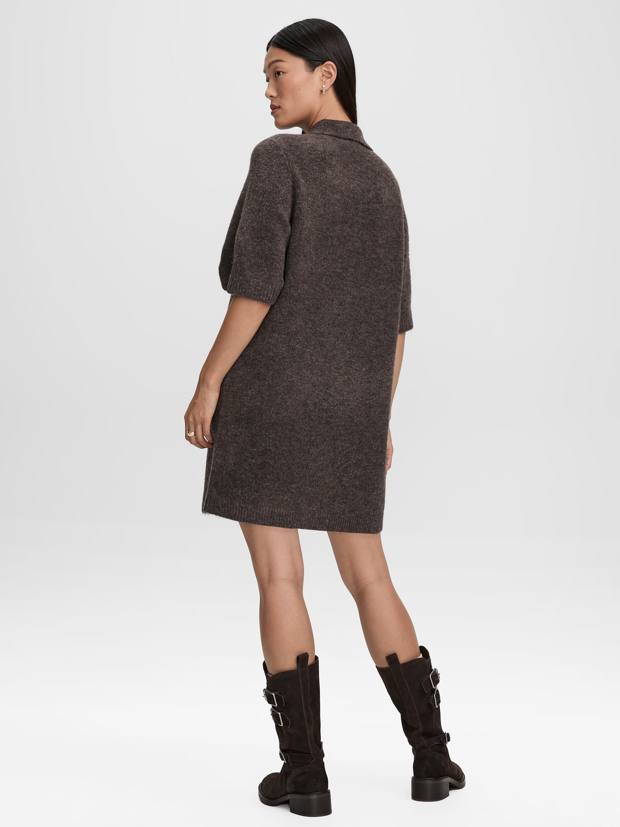 ワンピース Short Sleeve Polo Mini Dress M Women's Short-Sleeve Polo Mini Dress – Soft Knit | Reitmans