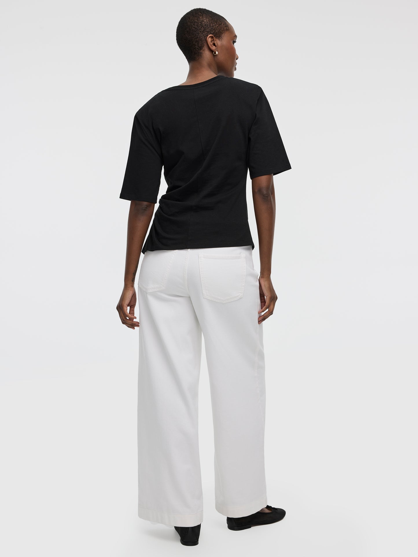 Short-Sleeve Top with Side Knot