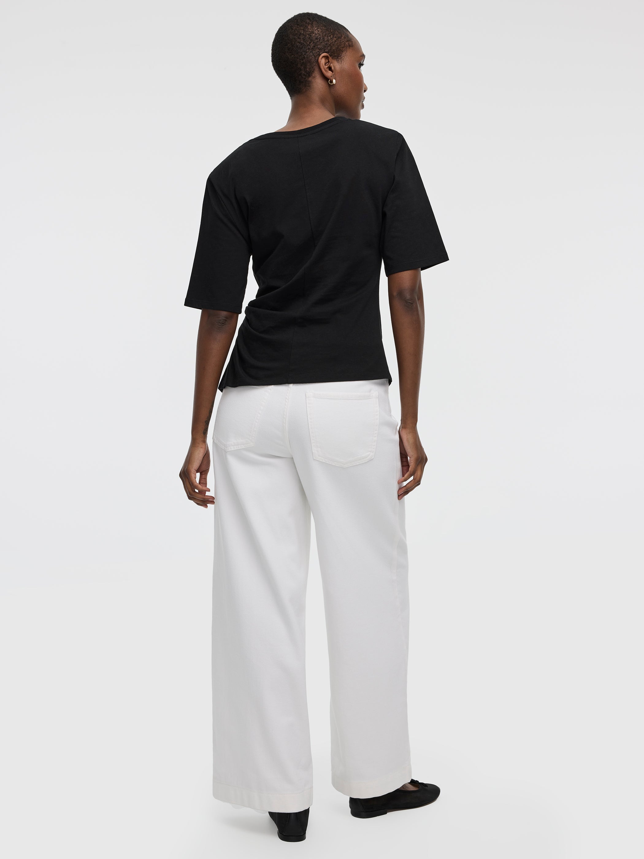 Short-Sleeve Top with Side Knot