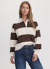 Striped Long-Sleeve Rugby-Style Top