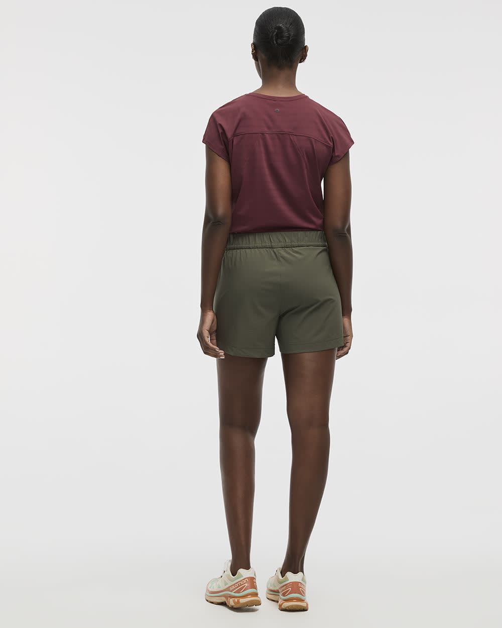 Stretch Pull-On Shorts with Zipped Pockets - Hyba