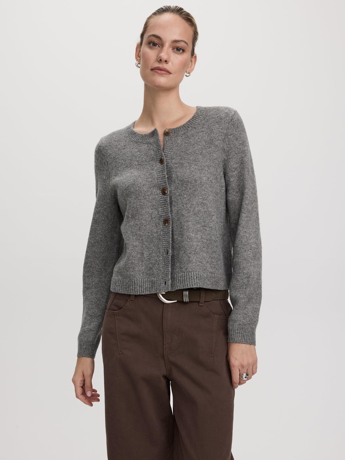 Crew-Neck Cardigan