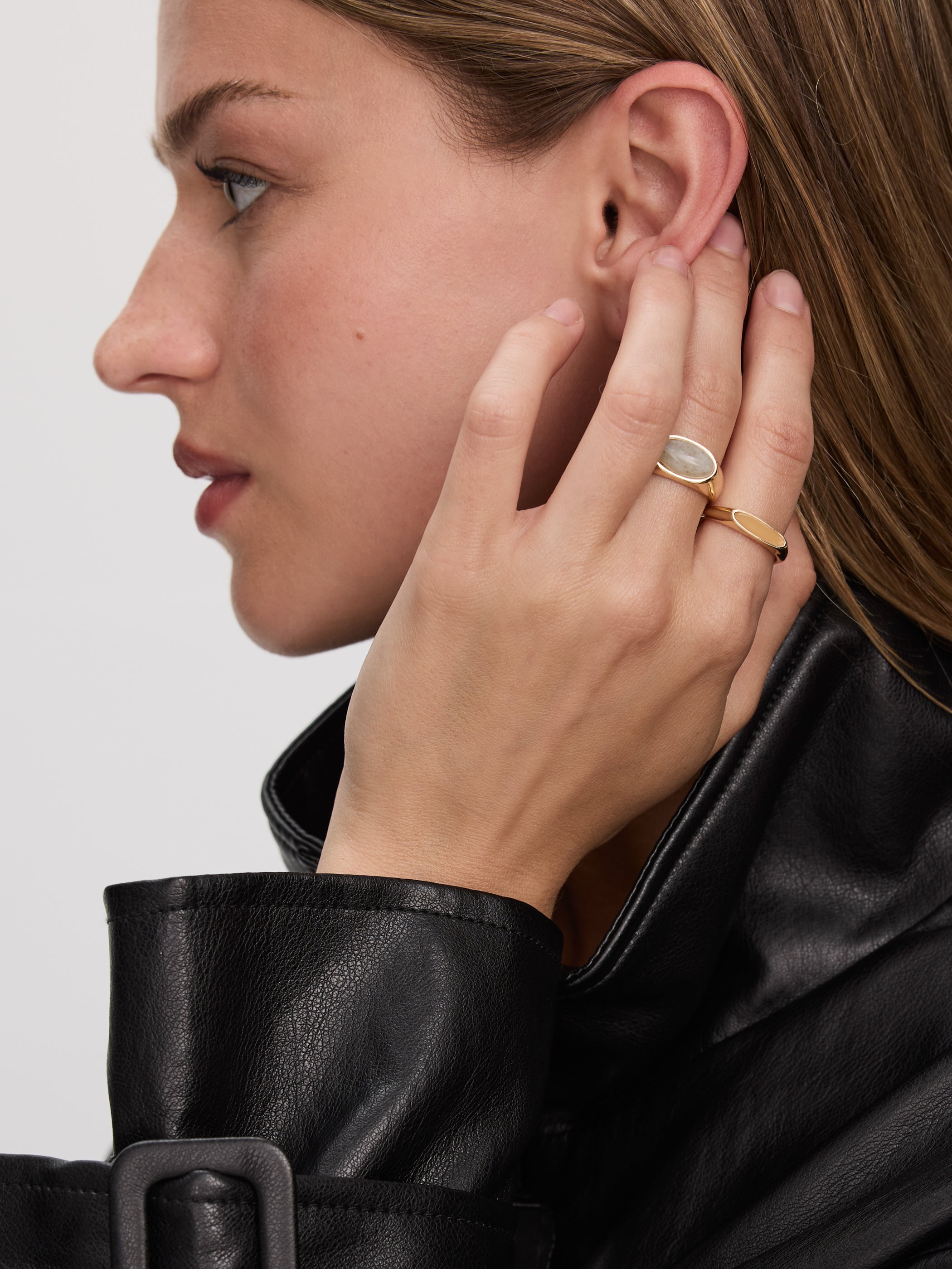 Rings with Stones - Set of 2