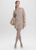 PlushSoft Long-Sleeve Cable-Knit Mini Dress with Johnny Collar
