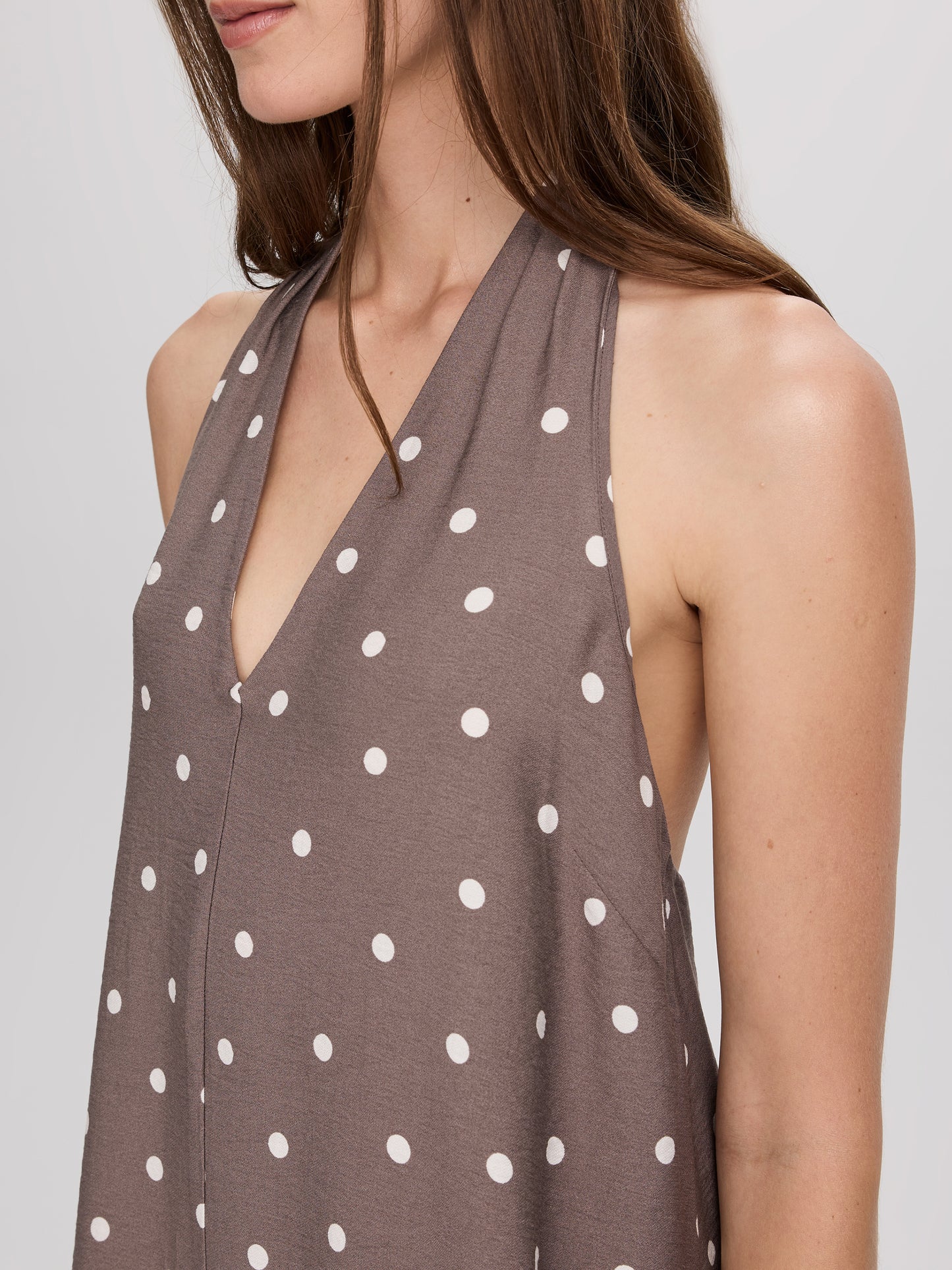 Sleeveless Halter-Neck Maxi Dress