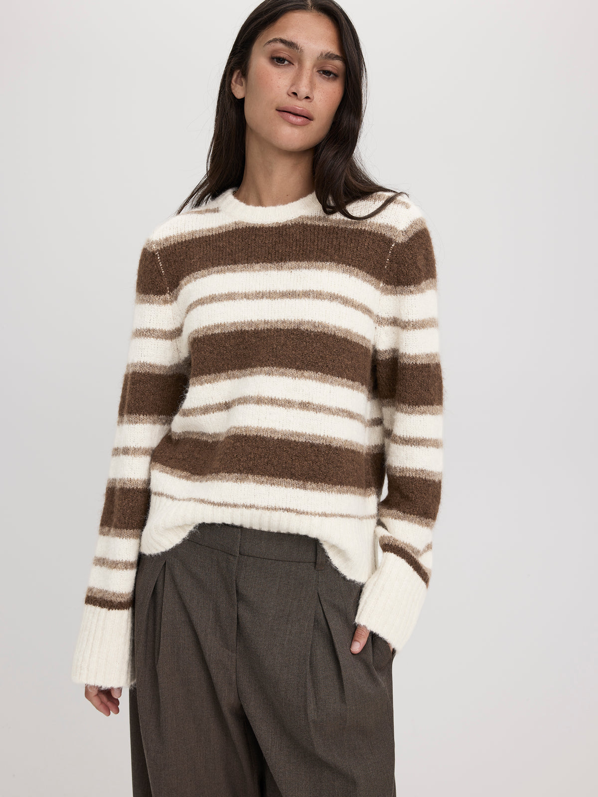 Crew Pullover – Wool Blend Fabric