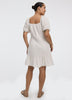 Short-Puffy-Sleeve Dress with Sweetheart Neckline