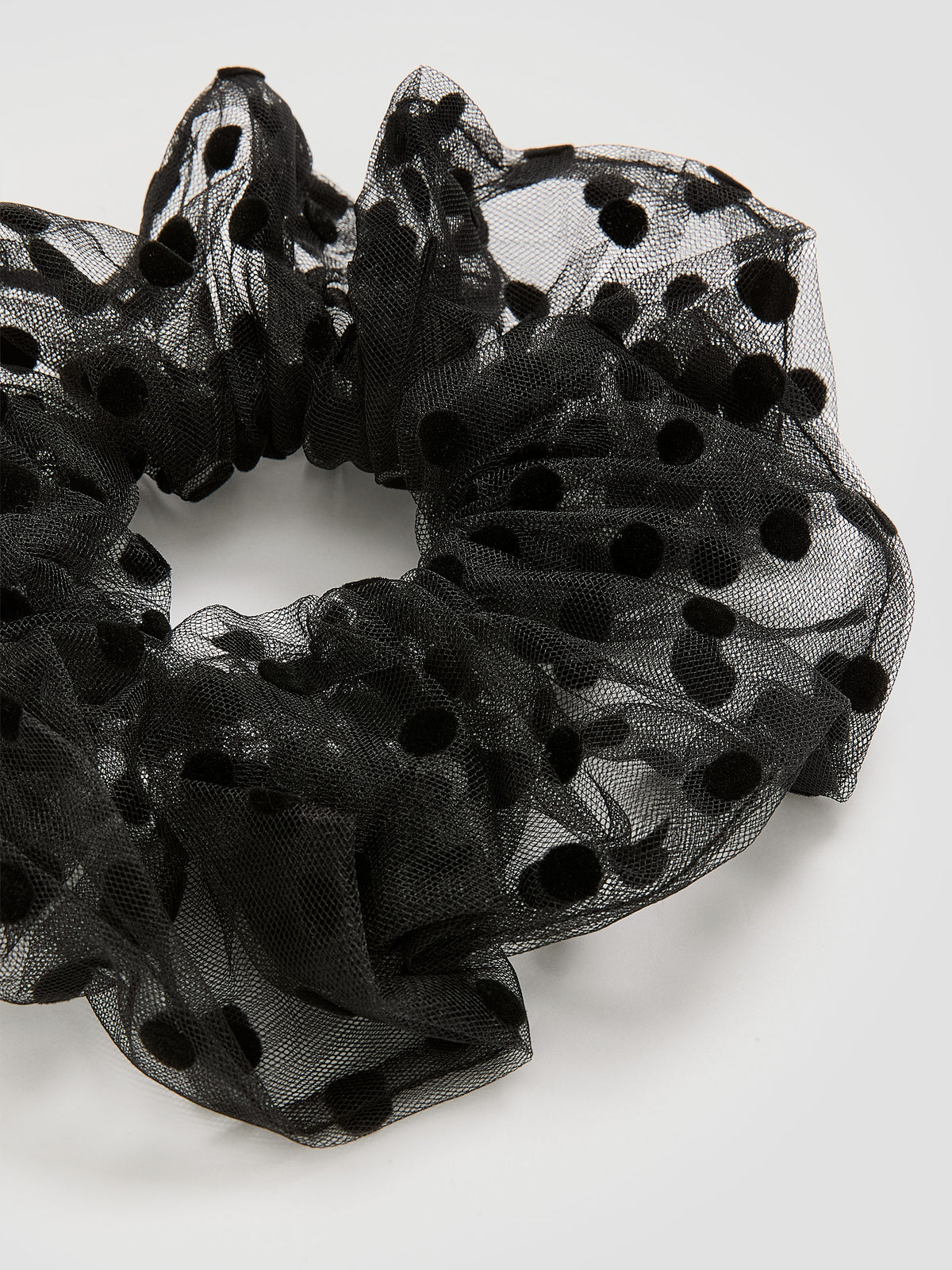 Mesh Scrunchie with Dots