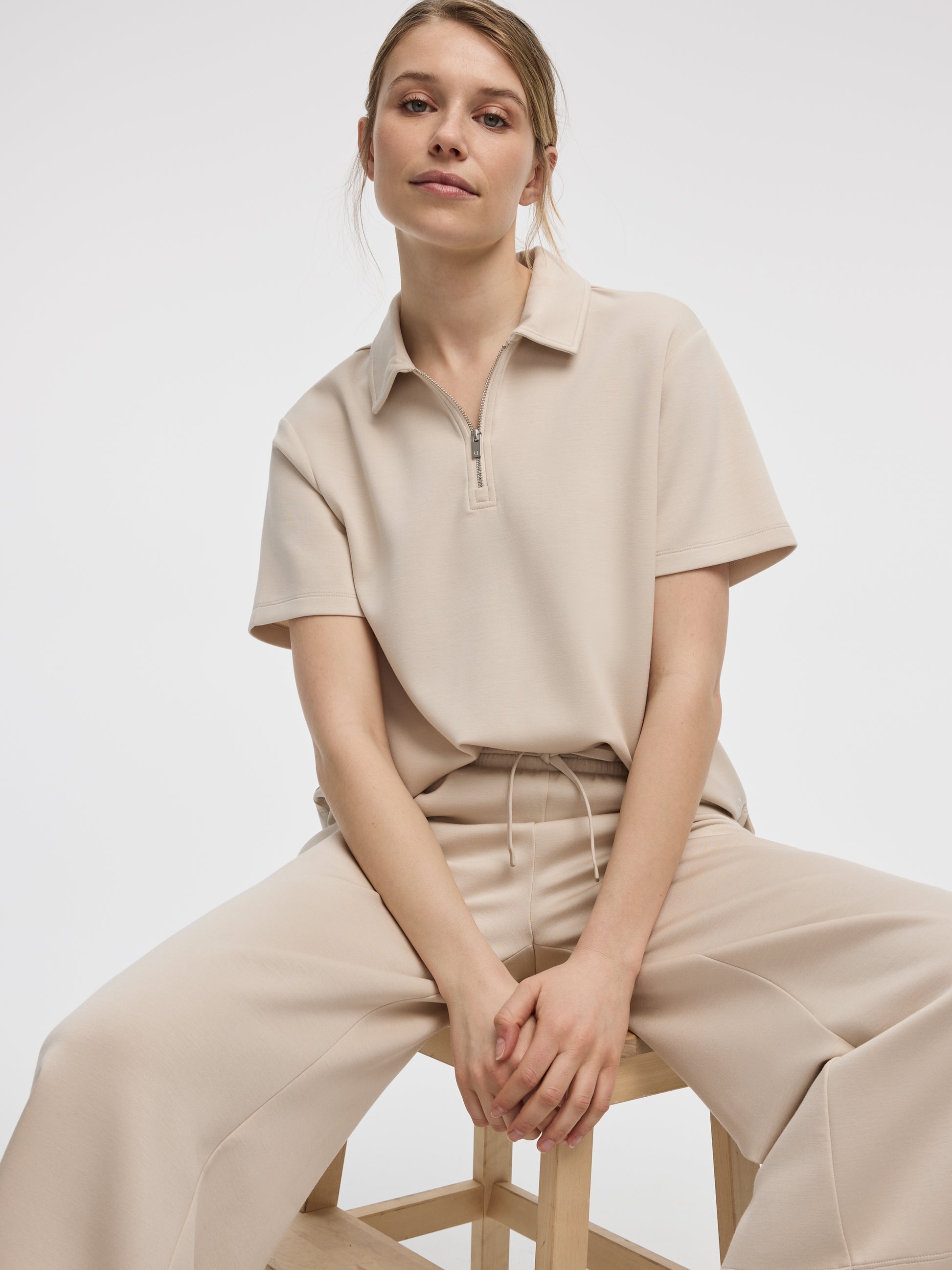 Short-Sleeve Half-Zip Polo - HYLUX - Hyba